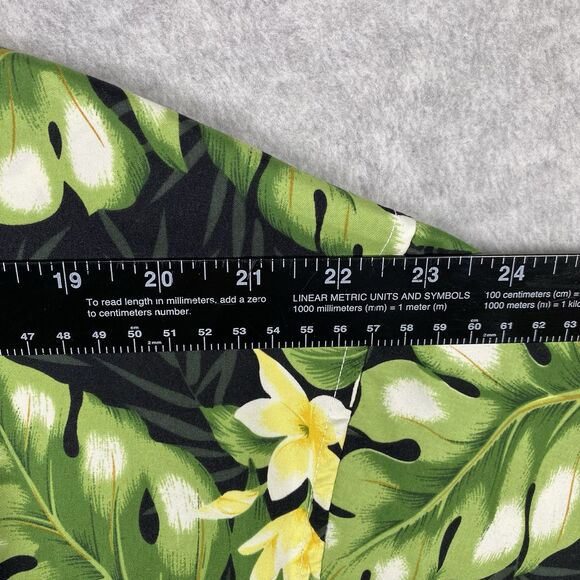 Sunset Breeze Hawaiian Shirt Mens Sz XXL Green Black Palm Leaves Microfiber - Picture 9 of 12